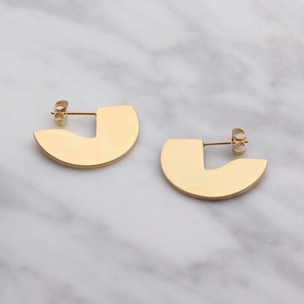 Admiral Row Geometric Mini Semi-circle Earrings